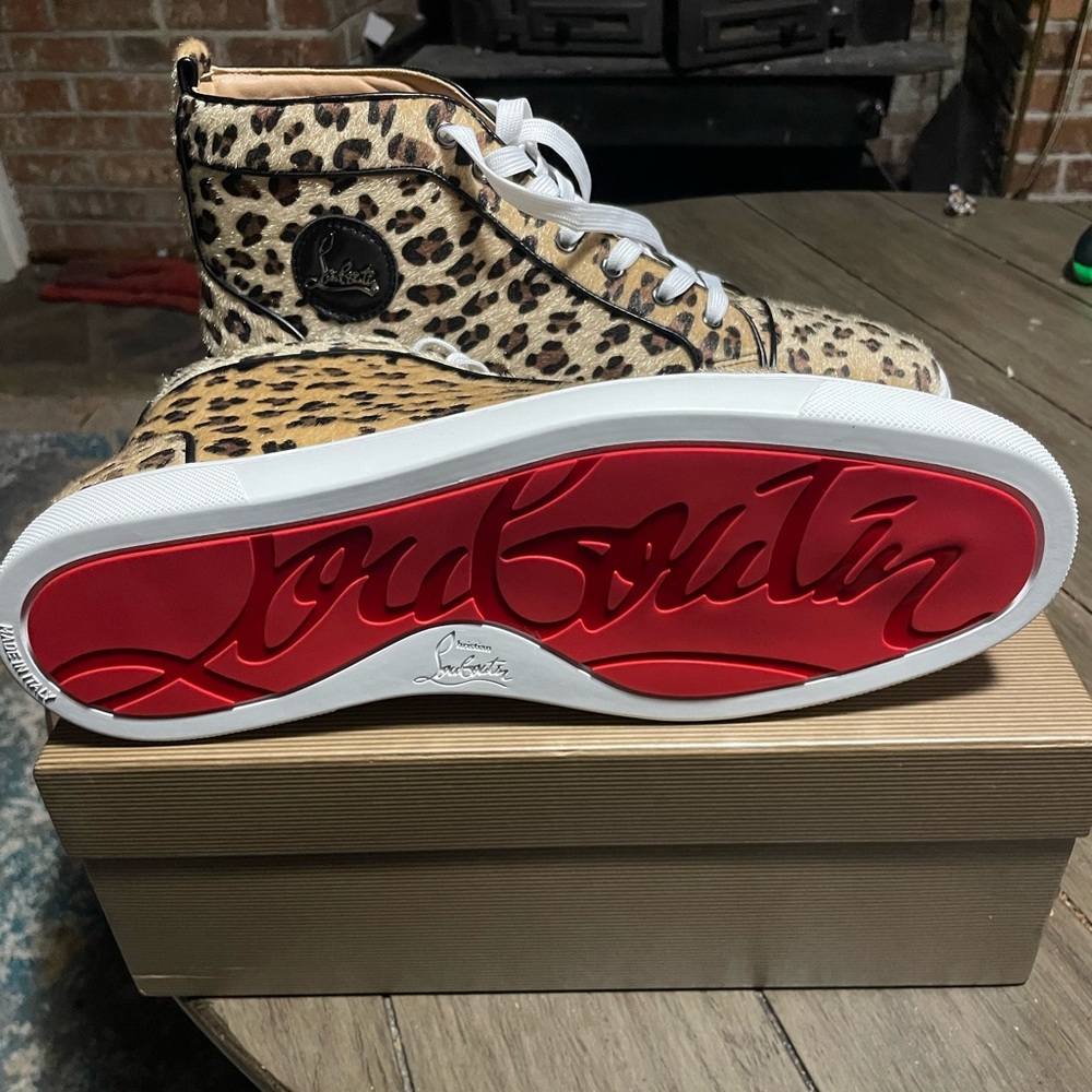 Christian Louboutin Leopard Print Red Bottom’s Men’s Size 46/US 12